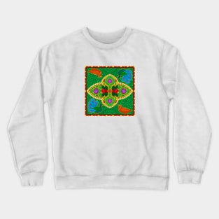 Pakistani Truck Art With Peacock and Bird Crewneck Sweatshirt